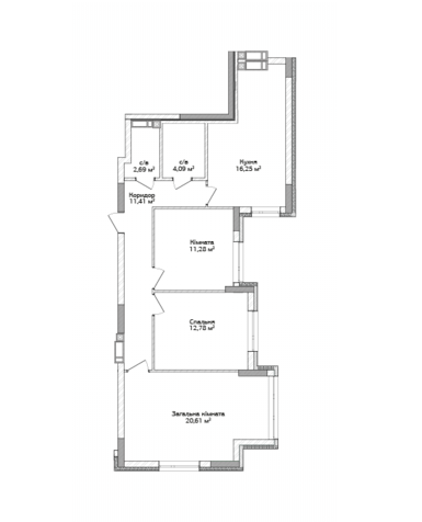 3-кімнатна 79.11 м² в ЖК City Park від 15 500 грн/м², м. Ірпінь