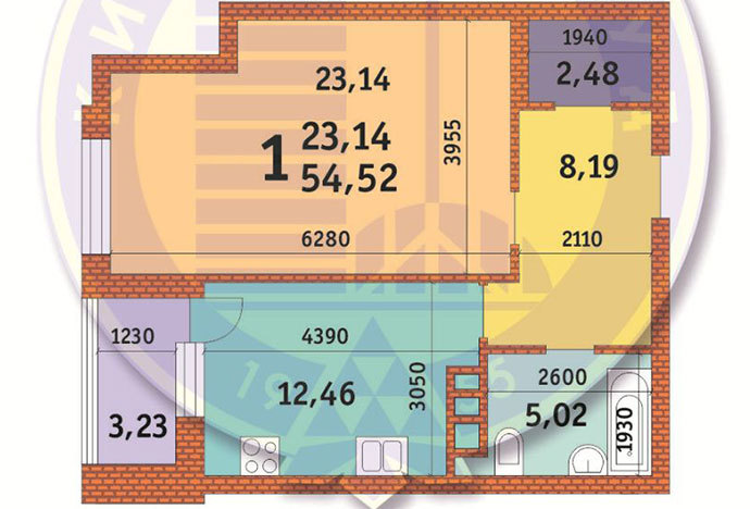 1-комнатная 54.52 м² в ЖК Лумумбы от 50 676 грн/м², Киев