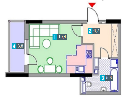 1-комнатная 35.2 м² в ЖК Демеевка от 32 600 грн/м², Киев