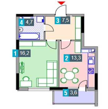 1-кімнатна 45.3 м² в ЖК Деміївка від 32 600 грн/м², Київ