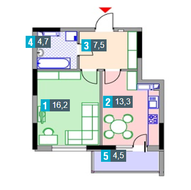 1-кімнатна 46.2 м² в ЖК Деміївка від 32 600 грн/м², Київ