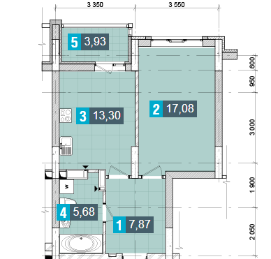 1-кімнатна 47.86 м² в ЖК Деміївка від 32 600 грн/м², Київ