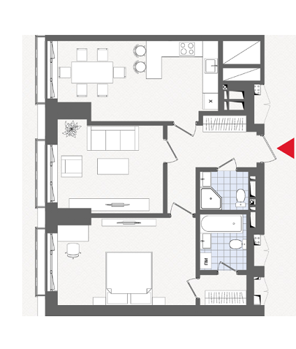 2-комнатная 66.17 м² в ЖК EDELDORF HILLS от 144 099 грн/м², Киев