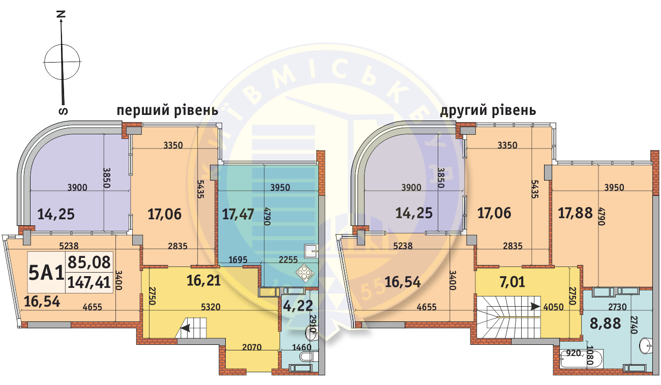 Двухуровневая 147.41 м² в ЖК Абрикосовый от 25 551 грн/м², Киев