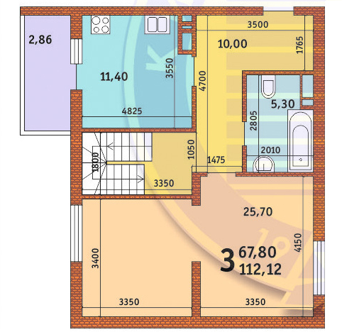 3-кімнатна 112.12 м² в ЖК Новомостицько-Замковецький від 20 751 грн/м², Київ