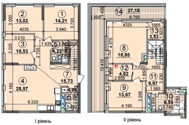 Двухуровневая 157.97 м² в ЖК Seven от 22 500 грн/м², Киев