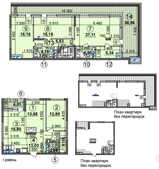 Дворівнева 160.3 м² в ЖК Seven від 28 500 грн/м², Київ