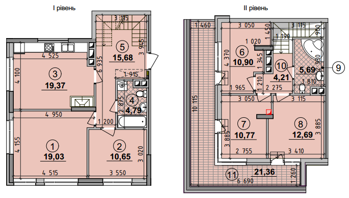 Дворівнева 120.19 м² в ЖК Seven від 28 500 грн/м², Київ