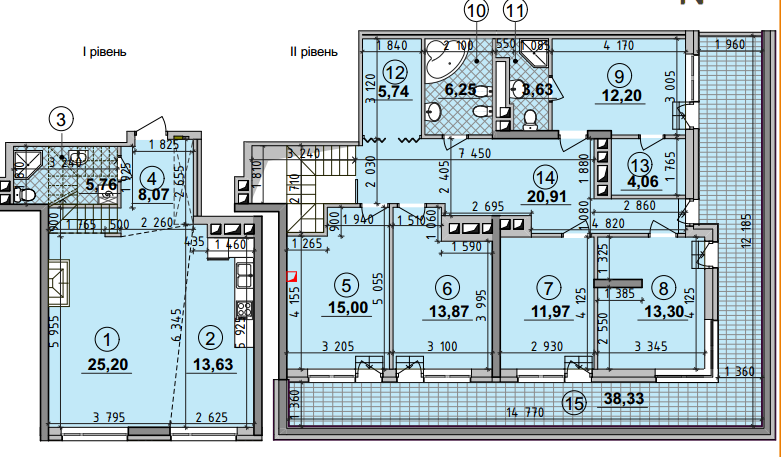 Двухуровневая 171.09 м² в ЖК Seven от 28 500 грн/м², Киев