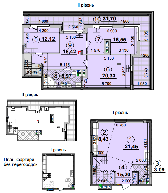 4-комнатная 134.07 м² в ЖК Seven от застройщика, Киев