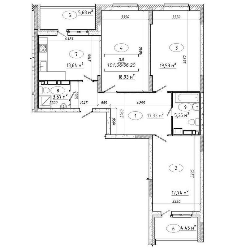 3-кімнатна 101.06 м² в ЖК Ярославичі-2 від 14 750 грн/м², м. Вишгород