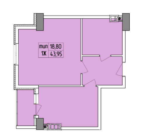 1-комнатная 43.95 м² в ЖК Совские пруды от 18 000 грн/м², Киев