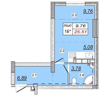 Смарт 25.51 м² в ЖК Шевченковский квартал от 25 000 грн/м², Киев