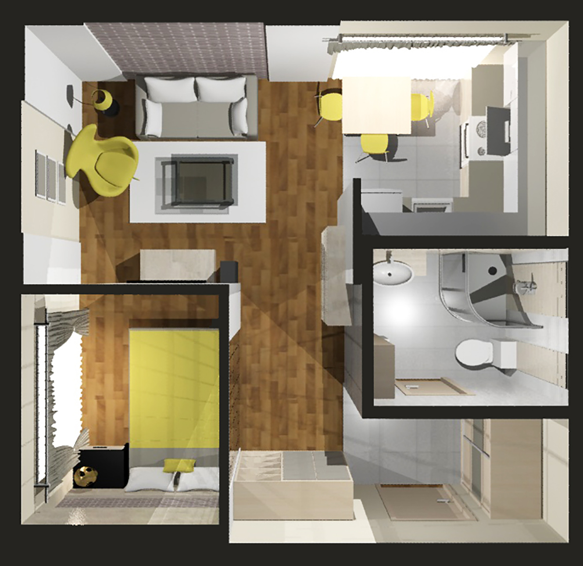 2-кімнатна 46.4 м² в ЖК Калина Таун від забудовника, смт Калинівка