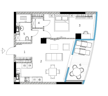 1-комнатная 62.38 м² в ЖК Taryan Towers от 55 100 грн/м², Киев