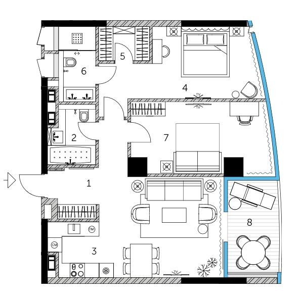 2-комнатная 83.21 м² в ЖК Taryan Towers от 78 950 грн/м², Киев