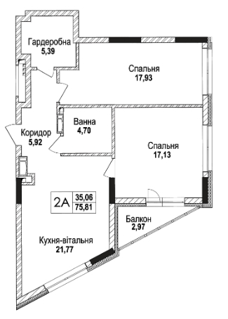 2-кімнатна 73 м² в КБ Concordia від 46 050 грн/м², Київ