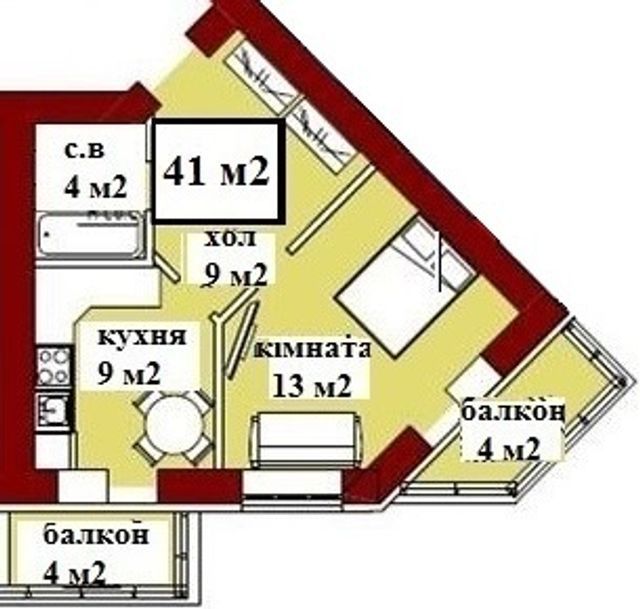 1-комнатная 41 м² в ЖК Киевский маеток от 13 950 грн/м², с. Софиевская Борщаговка