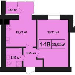 1-кімнатна 39.05 м² в ЖК Покровський від 17 300 грн/м², смт Гостомель