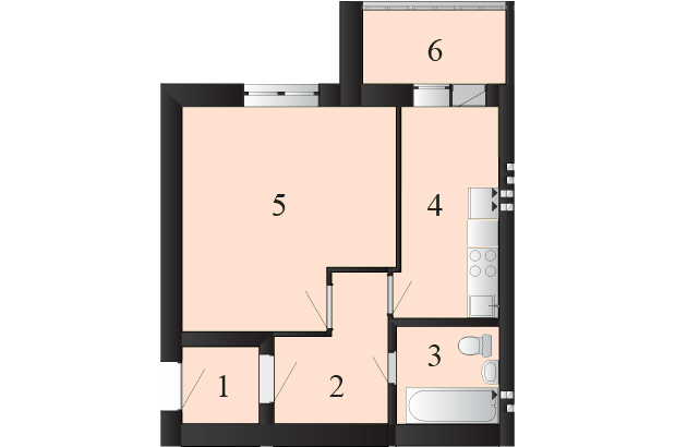 1-комнатная 37.71 м² в ЖК Пейзажные озера от 10 000 грн/м², пгт Макаров