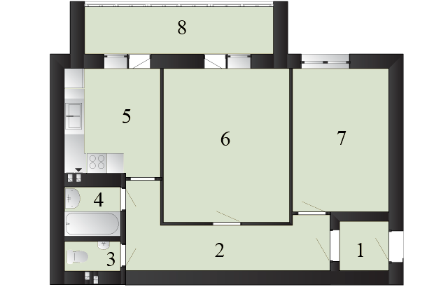 2-комнатная 61.07 м² в ЖК Пейзажные озера от 10 000 грн/м², пгт Макаров