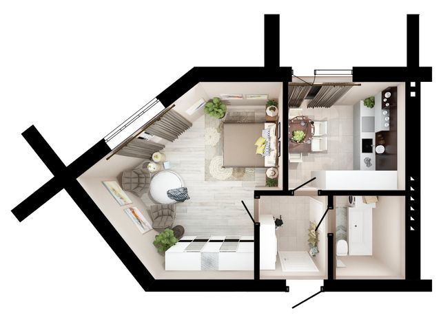 1-комнатная 37.08 м² в ЖК Колибри от 17 200 грн/м², г. Ирпень