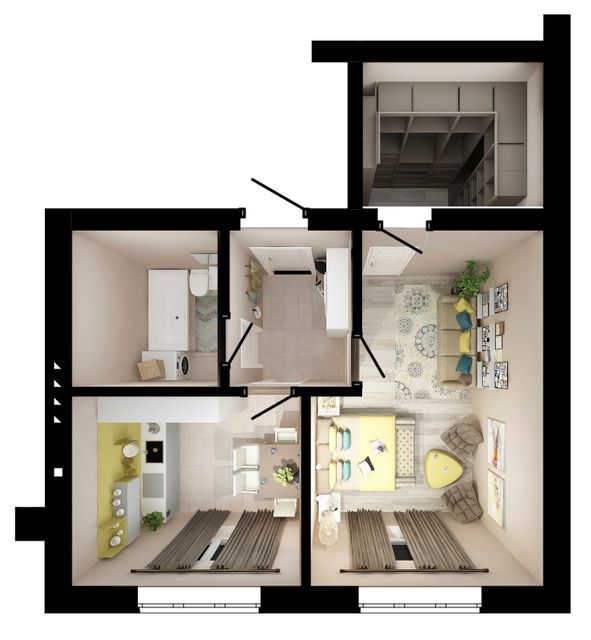 1-комнатная 38.04 м² в ЖК Колибри от 17 200 грн/м², г. Ирпень