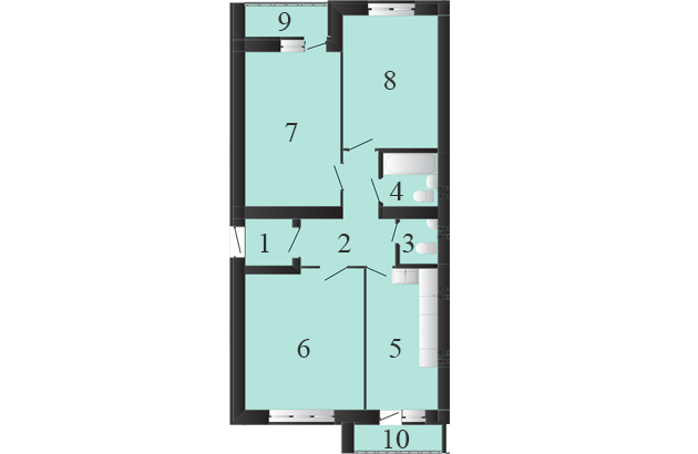 3-кімнатна 72.34 м² в ЖК Пейзажні озера від 9 600 грн/м², смт Макарів