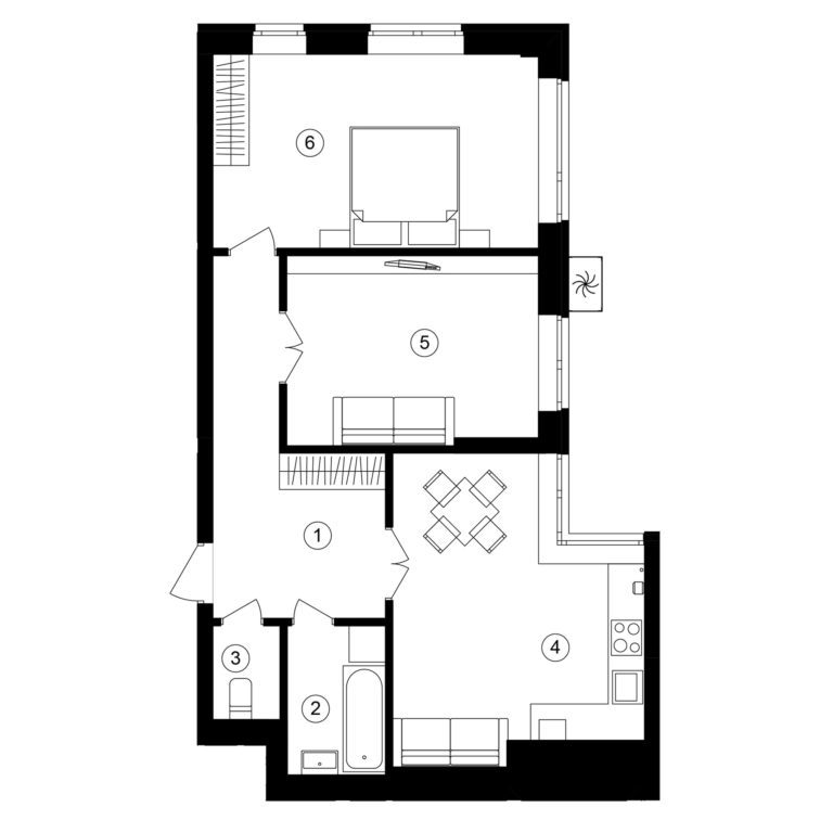 2-комнатная 64.3 м² в ЖК One House от 28 500 грн/м², г. Вишневое