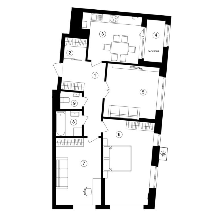 3-комнатная 83.9 м² в ЖК One House от 26 000 грн/м², г. Вишневое