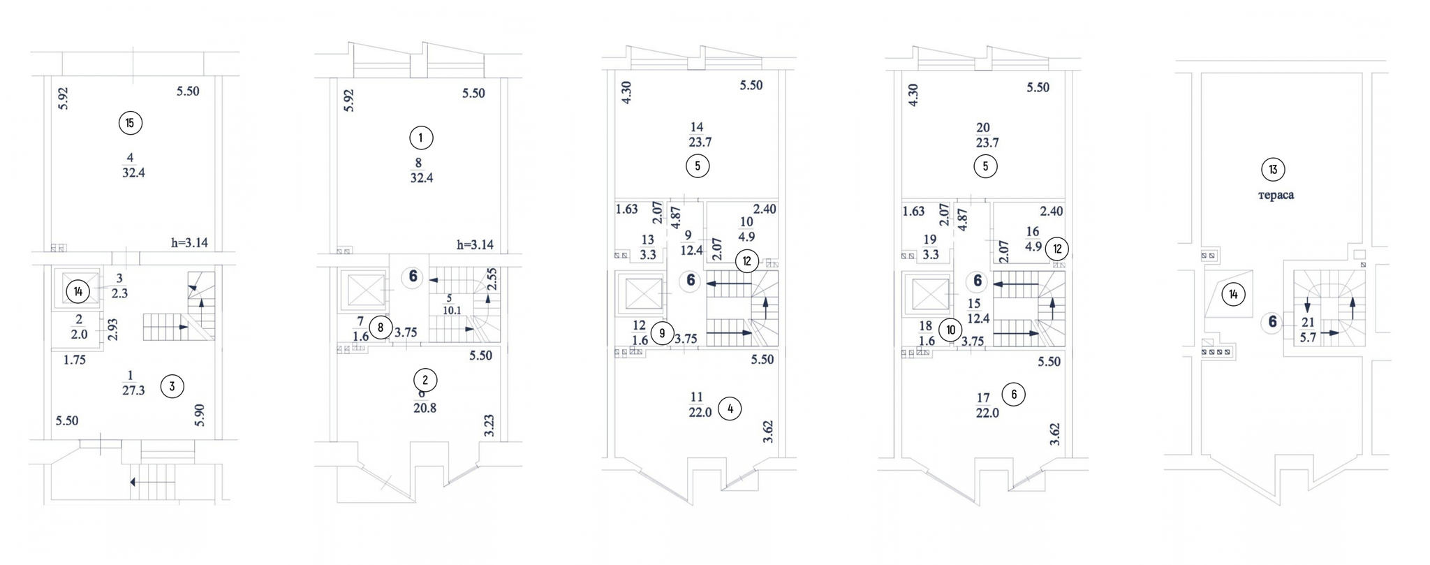 Таунхаус 311 м² в Таунхаусы Struetinsky от 95 209 грн/м², Киев