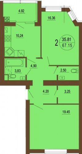 2-кімнатна 67.15 м² в ЖК Софія Клубний від 30 000 грн/м², с. Софіївська Борщагівка