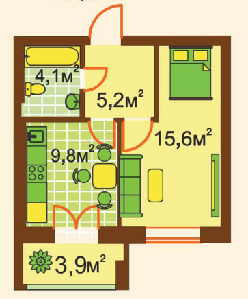 1-комнатная 38.6 м² в ЖК на ул. Университетская, 1-P от 17 000 грн/м², г. Ирпень