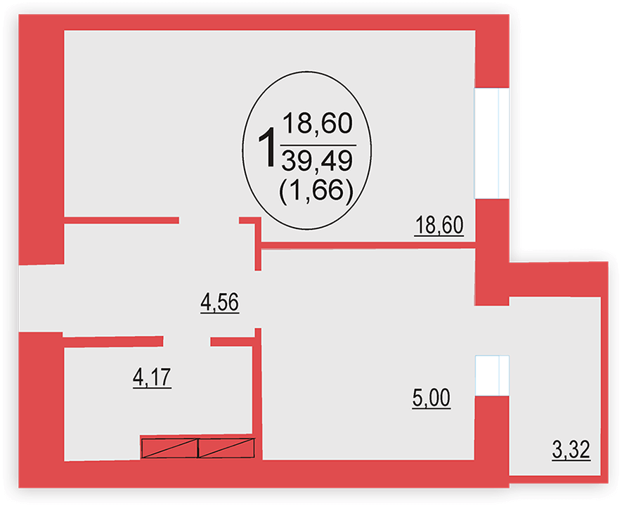 1-комнатная 39.49 м² в ЖК София Киевская от 13 300 грн/м², с. Софиевская Борщаговка