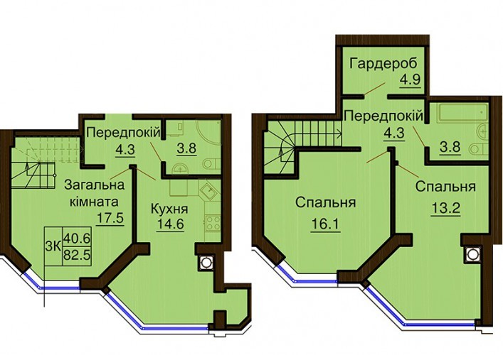 3-комнатная 82.5 м² в ЖК София Клубный от 24 000 грн/м², с. Софиевская Борщаговка