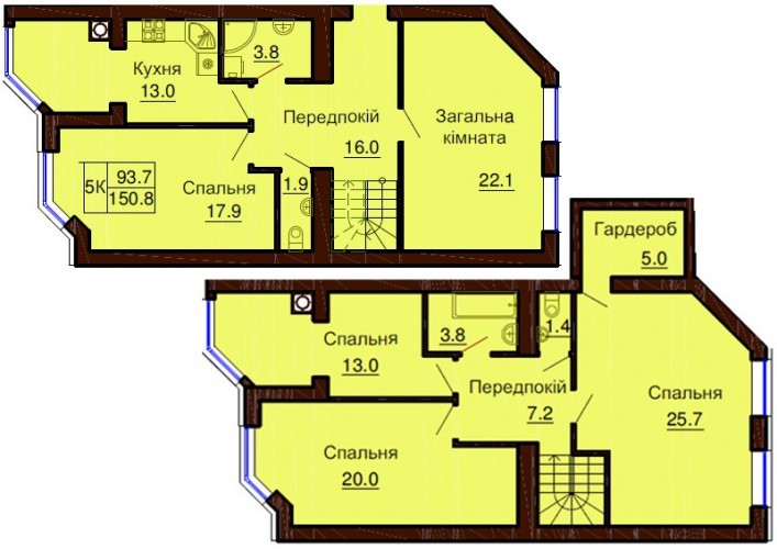 5+ комнат 150.8 м² в ЖК София Клубный от 16 650 грн/м², с. Софиевская Борщаговка