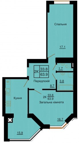 2-кімнатна 63.9 м² в ЖК Софія Клубний від 26 000 грн/м², с. Софіївська Борщагівка