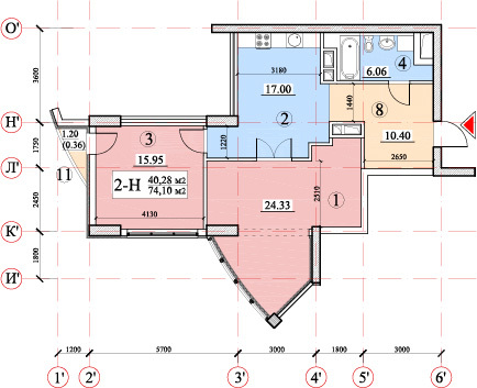 2-комнатная 74.1 м² в ЖК Покровский посад от 39 200 грн/м², Киев