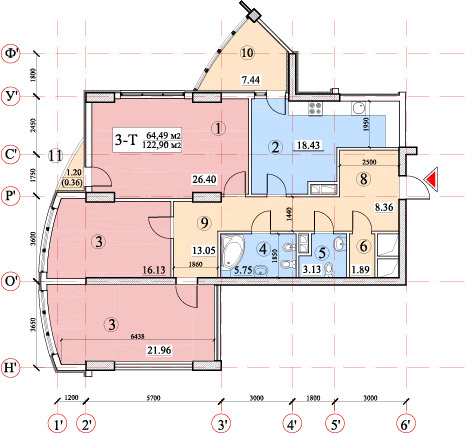 3-кімнатна 122.9 м² в ЖК Покровський посад від 39 200 грн/м², Київ