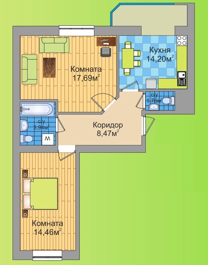 2-кімнатна 60.52 м² в ЖК Дубровка ЕкоГрад від забудовника, смт Ворзель