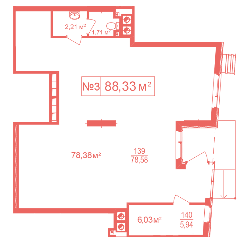 Приміщення вільного призначення 88.33 м² в ЖК Crystal Avenue від забудовника, с. Петропавлівська Борщагівка