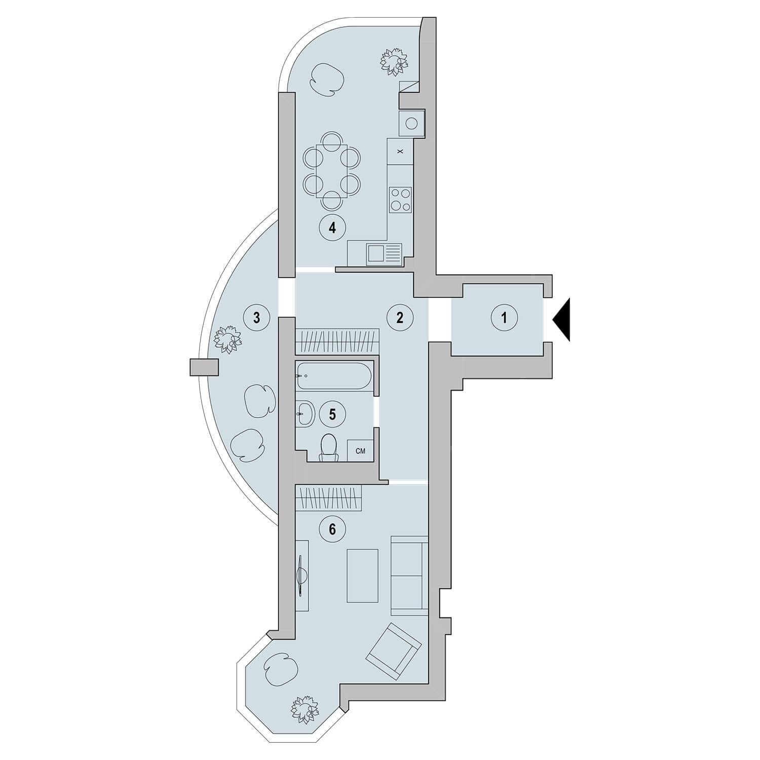 1-комнатная 52 м² в ЖК Cherry Town от 15 000 грн/м², г. Вишневое