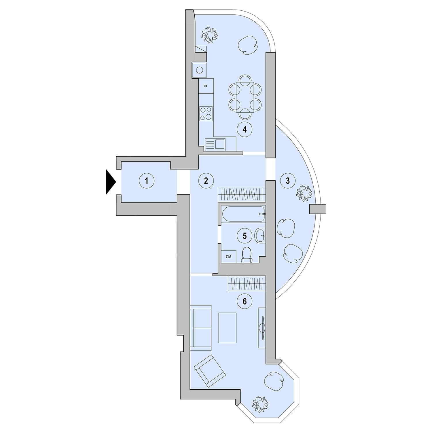 1-кімнатна 52 м² в ЖК Cherry Town від 15 000 грн/м², м. Вишневе