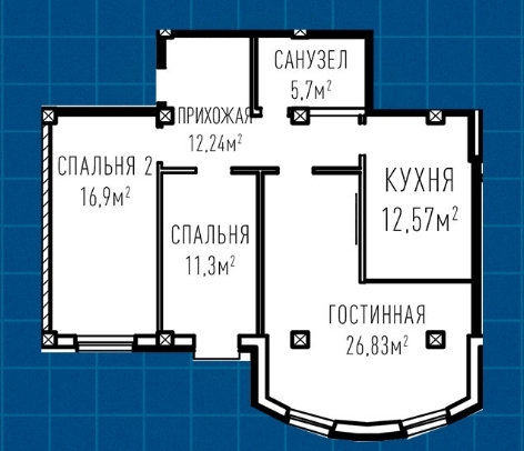 3-кімнатна 85.54 м² в ЖК Лондон Парк від 26 000 грн/м², Київ
