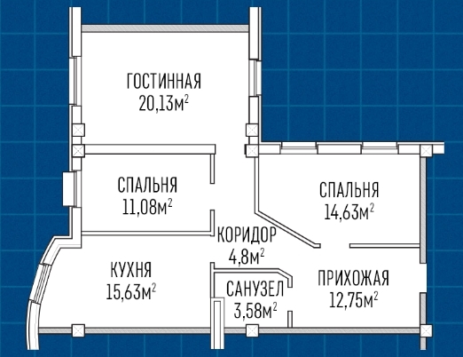 3-кімнатна 82.42 м² в ЖК Лондон Парк від 26 000 грн/м², Київ
