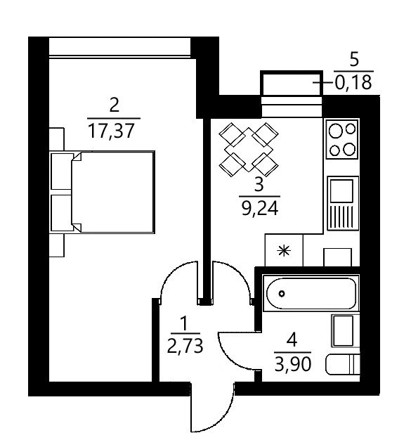 1-кімнатна 33.4 м² в ЖК City Lake від 13 300 грн/м², с. Шевченкове