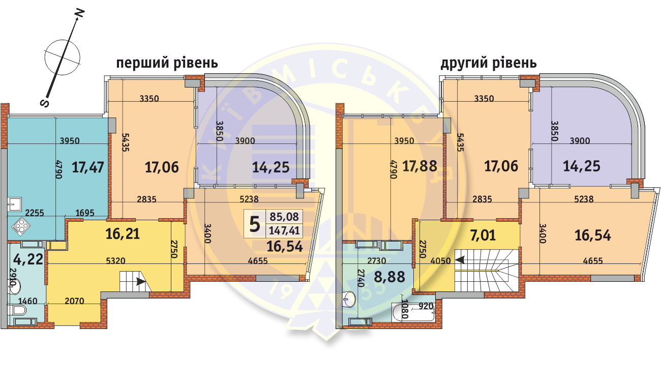 Дворівнева 147.41 м² в ЖК Урлівський-2 від 29 841 грн/м², Київ