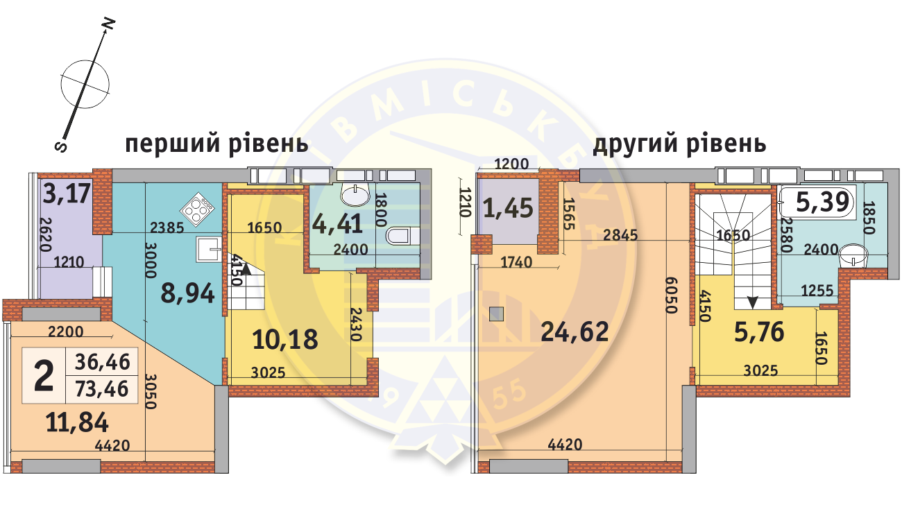 2-кімнатна 73.46 м² в ЖК Урлівський-2 від 21 131 грн/м², Київ