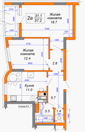 2-комнатная 57.2 м² в ЖК Атриум от 15 000 грн/м², г. Ирпень