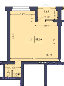 Помещение свободного назначения 43.59 м² в ЖК Эмоция от застройщика, с. Хотов